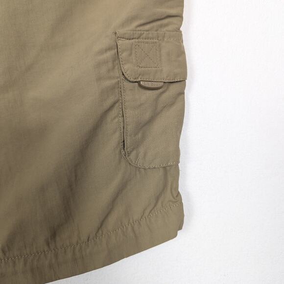 L.L. Bean Mens Shorts Vintage Tan Khaki Outdoor Cargo Shorts Size L - Picture 5 of 7